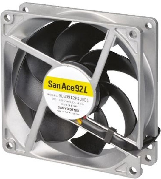 9LG0912P4S001, San Ace 9LG Series Axial Fan, 12 V dc, DC Operation, 101m³/h, 2.64W, 220mA Max, 92 x 92 x 25mm