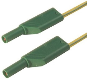 934087188, lead, 32A, 1000V ac/dc, Green, Yellow, 50cm Lead Length