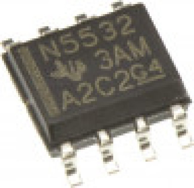 NE5532D, 2-х канальный, малошумящий операционный усилитель, 10МГц [SOIC-8]