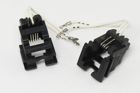 Разъем телефонный 6P4C розетка, контакты 2L, на блок/провод, MXF90133-2