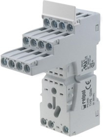GZM4-BLACK, 14 Pin 300V ac DIN Rail Relay Socket, for use with R4N Relay