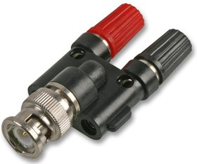 PSG03195, BNC Plug to 2x 4mm Banana Sockets Double Stacking Adaptor