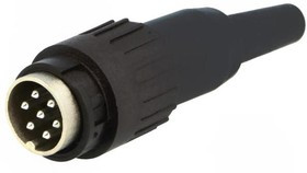 C091-3439-501, Вилка: DIN: "папа": PIN: 7: Конф: 360°: прямой: на провод: пайка: 300В C091-3439-501, Вилка: DIN: "папа": PIN: 7: Конф: 360°: прямой: на провод: пайка: 300В