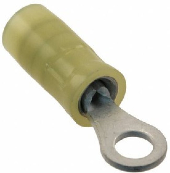 52189, Клемма с кольцевым наконечником, M2.5, #4, 24 AWG, 0.24 мм², PIDG Series, Желтый 52189, Клемма с кольцевым наконечником, M2.5, #4, 24 AWG, 0.24 мм², PIDG Series, Желтый