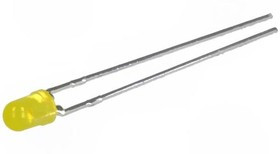HLMP-1719, Standard LEDs - Through Hole Yellow Diffused 585nm 2.1mcd