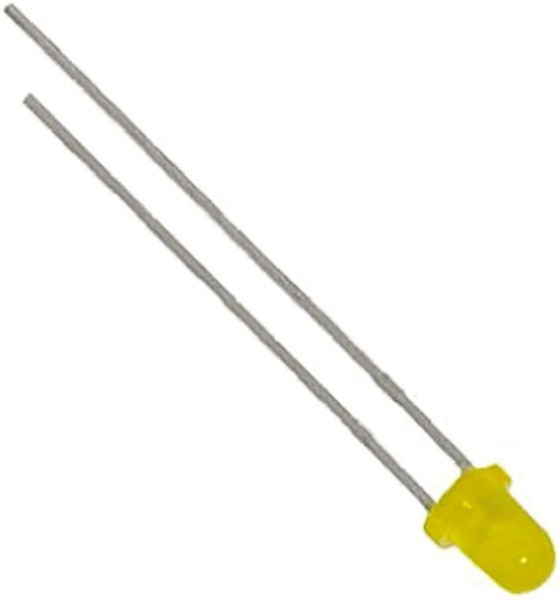 HLMP-1719, Standard LEDs - Through Hole Yellow Diffused 585nm 2.1mcd