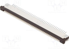 FFC3B11-40-T, FFC / FPC разъем, 1 мм, 40 контакт(-ов), Гнездо, FFC3B11 Series, Surface Mount Right Angle, Верх