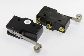 Микропереключатель, размер 49x17 x30, 15А, переключение ON-(ON), размер концевика L58, SF-6049