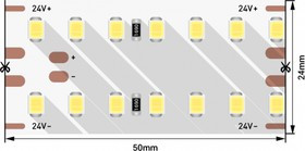 DesignLed Лента светодиодная LUX, 2835, 280 LED/м, 25 Вт/м, 24В, IP33, Нейтральный белый (4000K) 003246