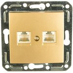 V01-16-F22-M (Розетка 2-мест. телеф. RJ -11 (Dorado), м-зм, Magenta ) 10038