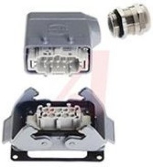 10200100000, HAN 10A 10P+GRD METL SIDE ENTRY HOOD STR 10200100000, HAN 10A 10P+GRD METL SIDE ENTRY HOOD STR