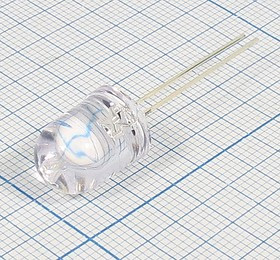 Светодиод круглый 10x14 мм, красный, 18000 мкд, 30 градусов, линза прозрачная, ARL2-10203URC-20cd; №5578 r СД 10x14 \кр\18000\ 20\пр\ARL2-10