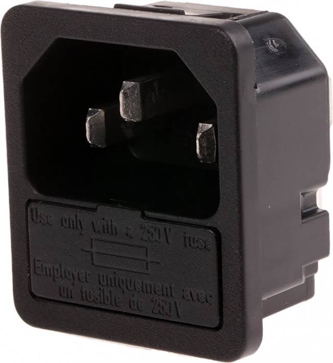 6200.4320, Разъем IEC 60320 питания AC 6200 C14 (E),1 предохранитель