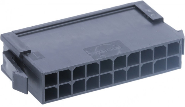 43020-2000, Корпус разъема, двухрядный, монтаж в панель, Серия Micro-Fit 3.0, Штекер, 20 вывод(-ов), 3 мм