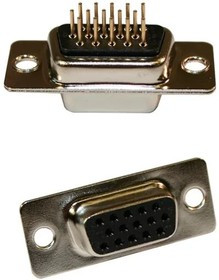 180-078-113R011, D-Sub High Density Connectors 78P Male Vt Dip Sol w/ Clinch Nut 1