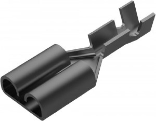 160860-2, FASTIN-FASTON .250 Uninsulated Female Spade Connector, Receptacle, 6.35 x 0.81mm Tab Size, 0.5mm² to 160860-2, FASTIN-FASTON .250 Uninsulated Female Spade Connector, Receptacle, 6.35 x 0.81mm Tab Size, 0.5mm² to
