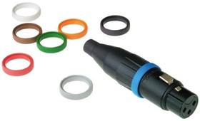 AC-RING-ORG, XLR Connectors XLR COLRD ID RINGS