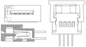 39-53-2315, FFC &amp; FPC Connectors 1.25 FFC ZIF Hsg Assy 31Ckt