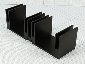 Ребристый радиатор чёрного цвета, 12062 охладитель 96x 30x 30\L01\\Al\чер\HS156-30\