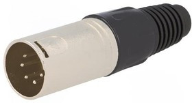 NC5MX, XLR Connectors 5C MALE NICKEL SILVER CONTACTS