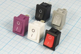 Выключатель клавишный, 2T, 250В/3А, ON-OFF, фиолетовый, MRS101-C3; №207 V Пкл\\ 3\ON-OFF\\фиол\ фиол\\2T\MRS101-C3\