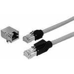 TM21P-88P-04, Вилка, RJ45, TM21P, PIN: 8, Кат: 5e, экранированный, в корпусе, 6,6мм