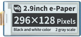Pico-ePaper-2.9, E-Ink дисплей для Raspberry Pi Pico, 296×128px, Ч/Б, SPI