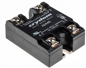 A2440, Series 1 Series Solid State Relay, 40 A rms Load, Surface Mount, 280 V rms Load, 280 V rms Control