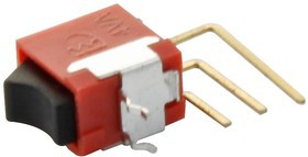 4US1R102M7RN, Клавишный переключатель, Вкл.-Вкл., SPDT, Без Подсветки, Сквозное Отверстие, Черный, Серия 4US1