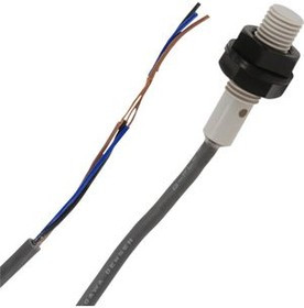 E2FX10F12MOMS, Inductive Sensor Make Contact (NO) 400Hz 30V 17mA 10mm IP67 Cable, 2 m E2F