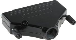 MHDTZK37-BK-RA-PC-BK-K, MHDTZK-BK Series Zinc D Sub Backshell, 37 Way, Strain Relief MHDTZK37-BK-RA-PC-BK-K, MHDTZK-BK Series Zinc D Sub Backshell, 37 Way, Strain Relief