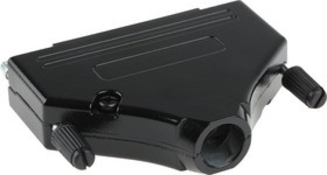 MHDTZK37-BK-RA-PC-BK-K, MHDTZK-BK Series Zinc D Sub Backshell, 37 Way, Strain Relief MHDTZK37-BK-RA-PC-BK-K, MHDTZK-BK Series Zinc D Sub Backshell, 37 Way, Strain Relief