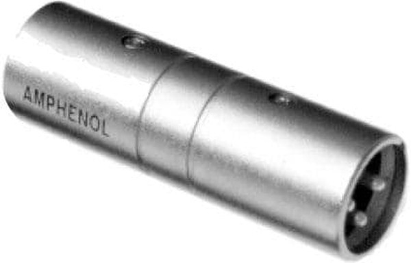 AC3M3MW, XLR Connectors 3 Pole XLR Male to Female Blank D Shell In-line Adapter Pre-wired Nickel Finish AC3M3MW, XLR Connectors 3 Pole XLR Male to Female Blank D Shell In-line Adapter Pre-wired Nickel Finish