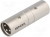 AC3M3MW, XLR Connectors 3 Pole XLR Male to Female Blank D Shell In-line Adapter Pre-wired Nickel Finish AC3M3MW, XLR Connectors 3 Pole XLR Male to Female Blank D Shell In-line Adapter Pre-wired Nickel Finish