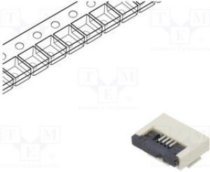 DS1020-11-4VBT1-R, Разъем: FFC (FPC); горизонтальный; PIN: 4; ZIF; SMT; луженые; 30мОм