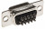 ZDEA-15S, ZD*A 15 Way Panel Mount D-sub Connector Socket, 2.29mm Pitch