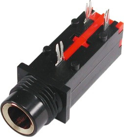 ST-008S-04 (СТ), Гнездо на плату стерео 6.35мм