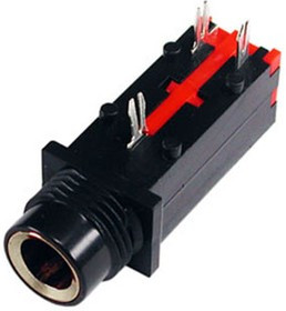 ST-008S-04 (СТ), Гнездо на плату стерео 6.35мм