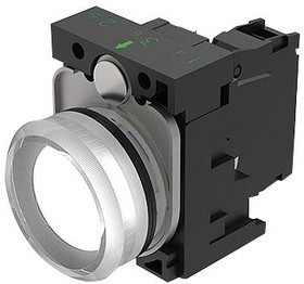 45-1T00.10K6.000.100, PANEL INDICATOR, WHITE, 24VAC/DC