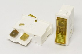 Переключатель клавишный, контакты 4T, 6А, ON-OFF, подсветка белая/ILкрасная, ВК42