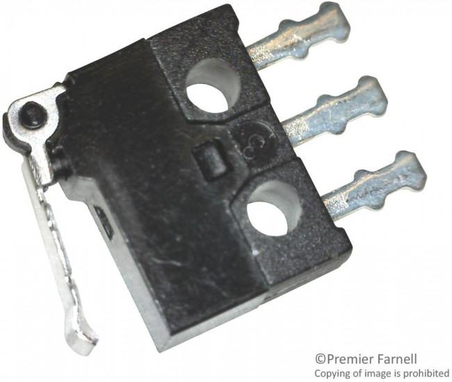 SSM-003, Microswitch, Snap Action, Lever, SPDT, Solder, 500 mA, 30 VDC