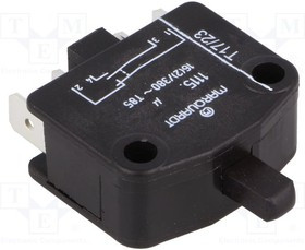 1115.0101, Переключатель: дверной, Пол: 2, SPST-NO + SPST-NC, 16A/400ВAС