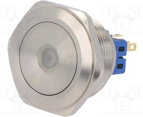 V30-21D-12G-S, Переключатель: антивандальный, Пол: 2, SPDT, 3A/220ВAC, 5A/24ВDC