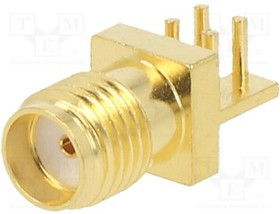 BU-1420761811, Гнездо; SMA; "мама"; краевой; угловой; 50Ом; SMT,THT; на PCB