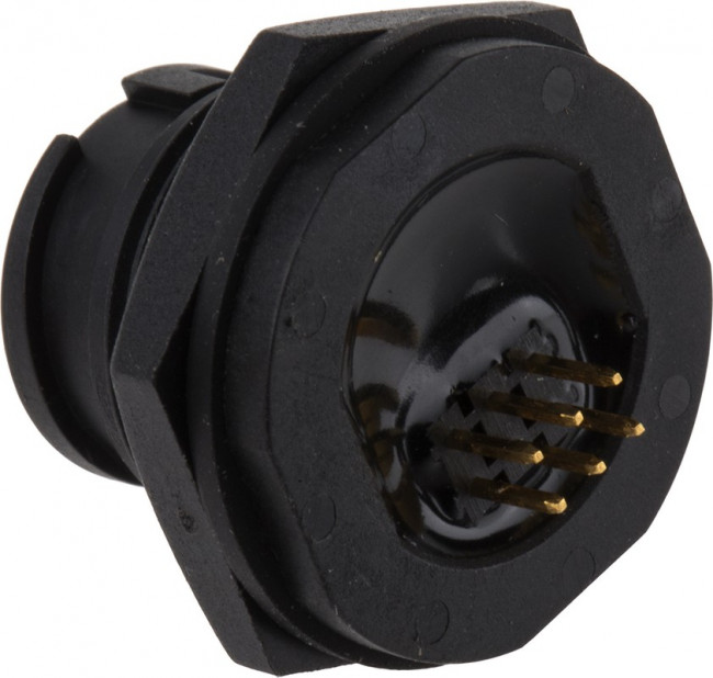 Straight, Panel Mount, Socket Type Mini B IP67 USB Connector Straight, Panel Mount, Socket Type Mini B IP67 USB Connector