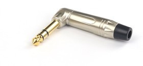 AuraSonics JMA3R-G кабельный разъем угловой Jack 6.3мм TRS (стерео) штекер, позолоченные контакты,ма