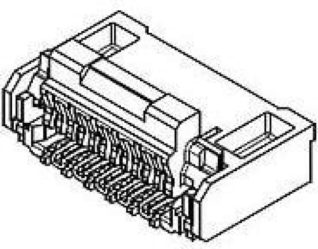 503300-4110, FFC &amp; FPC Connectors 41P .25mm PITCH R/A SMT FRONT FLIP