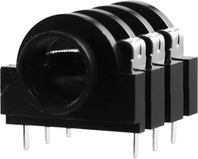 PJ-644F, гнездо на плату 6.35мм 6 контактов