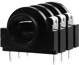 PJ-644F, гнездо на плату 6.35мм 6 контактов