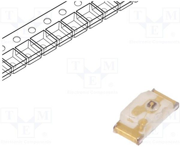 KPHM-1608CGCK, LED; SMD; 0603; green; 20?50mcd; 1.6x0.8x0.45mm; 120°; 2.1?2.5V